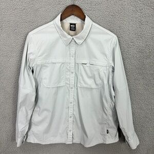 REI Co-op Womens XL‎ Safari Hiking Shirt Vented Quick Dry Nylon Travel Outdoor
